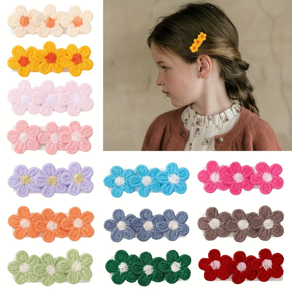 Baby Products Set - 10 sztuk/zestaw Mini Kwiatowe Spinki do