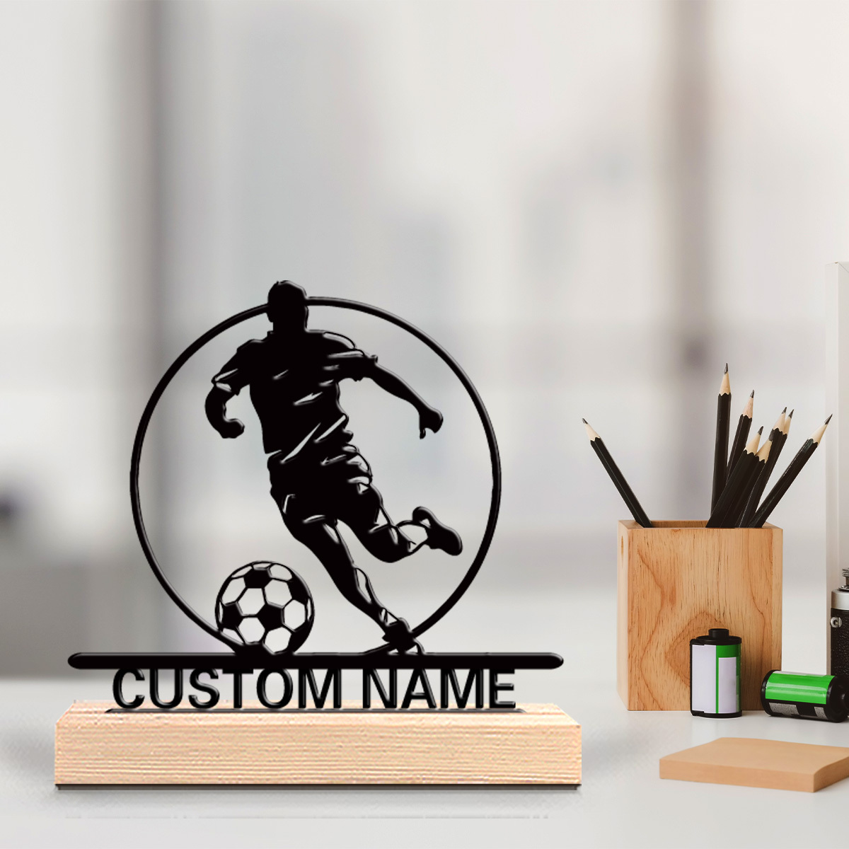Metalowa statuetka piłkarza z  – Baby Products Decoration recenzja i cena